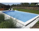 Hornbach Einbaupool Styropor-Pool-Set Standard P25 800x400x150 cm inkl. Sandfilteranlage, Skimmer, Leiter, Filtersand, Bodenschutzvlies & Verrohrungsset weiß