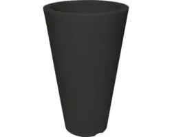Pflanzvase Capri 35 cm rund anthrazit