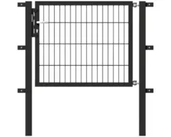 Stabgitter-Einzeltor ALBERTS Flexo 100 x 80 cm inkl. Pfosten 6 x 6 cm anthrazit