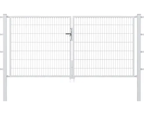 Stabgitter-Doppeltor ALBERTS Flexo 300 x 80 cm inkl. Pfosten 8 x 8 cm feuerverzinkt