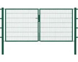 Stabgitter-Doppeltor ALBERTS Flexo 300 x 80 cm inkl. Pfosten 8 x 8 cm grün