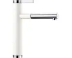 Hornbach Küchenarmatur Blanco Linee-S 518441 mit Handbrause silgranitweiß/chrom