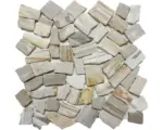 Hornbach Natursteinmosaik Fossil Wood polygonal 30,5x30,5 cm brau grau