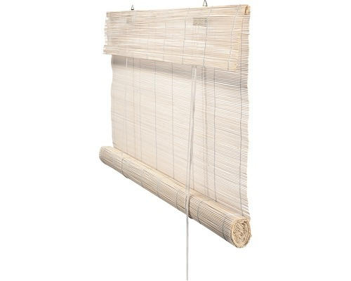 Bambusrollo weiß lasiert 90x240 cm