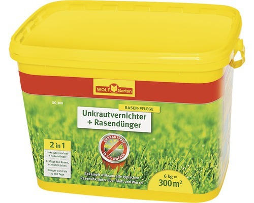 Rasendünger mit Unkrautvernichter WOLF-Garten, 6 kg / 300 m² Reg.Nr. 2786-903