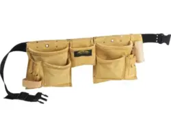 Tischlerschürze Werkzeugtasche Spaltleder 11 Fächer