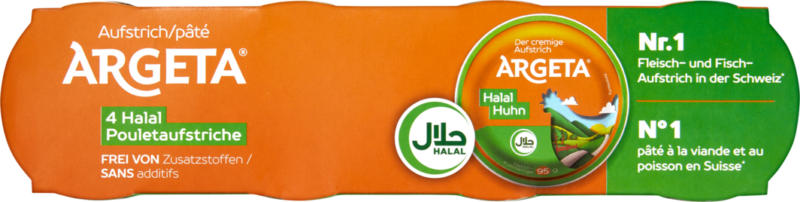 Crema da spalmare Pollo halal Argeta, 4 x 95 g