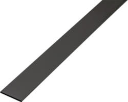 Flachstange Alu eloxiert 20x2 mm, 1 m schwarz
