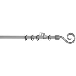 Stilgarnituren Kringel anthrazit Metall D: ca. 1,6 cm ausziehbar von ca. 130 bis 240 cm 1.0 Läufe