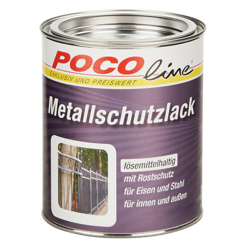 POCOline Metallschutzlack Silbergrau ca. 0,75 l