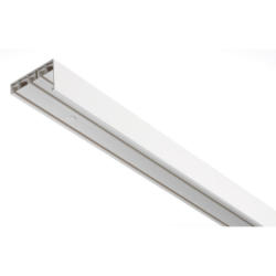 Gardinenschiene mit Blende weiß Kunststoff L: ca. 180 cm 3.0 Läufe