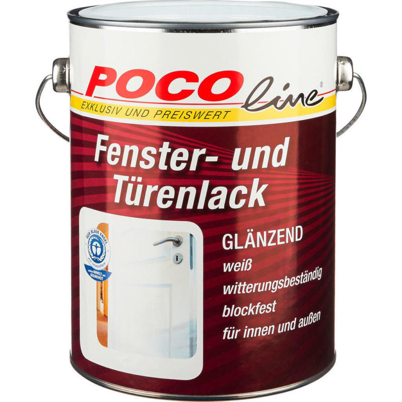 POCOline Acryl Türen- und Fensterlack weiß glänzend ca. 2,5 l