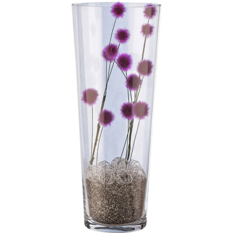 Vase klar Glas B/H/L: ca. 16x40x16 cm
