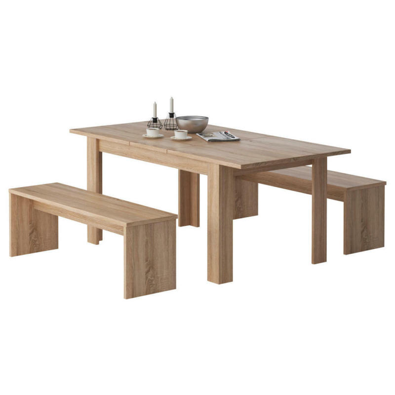 Tischgruppe Sylt Eiche Sonoma Nachbildung Spanplatte B/H/T: ca. 140x75x90 cm