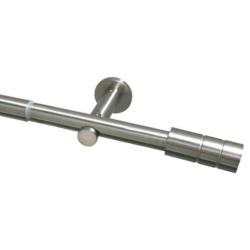 Stilgarnituren Zylinder Edelstahloptik Metall D: ca. 2,5 cm ausziehbar von ca. 190 bis 360 cm 1.0 Läufe