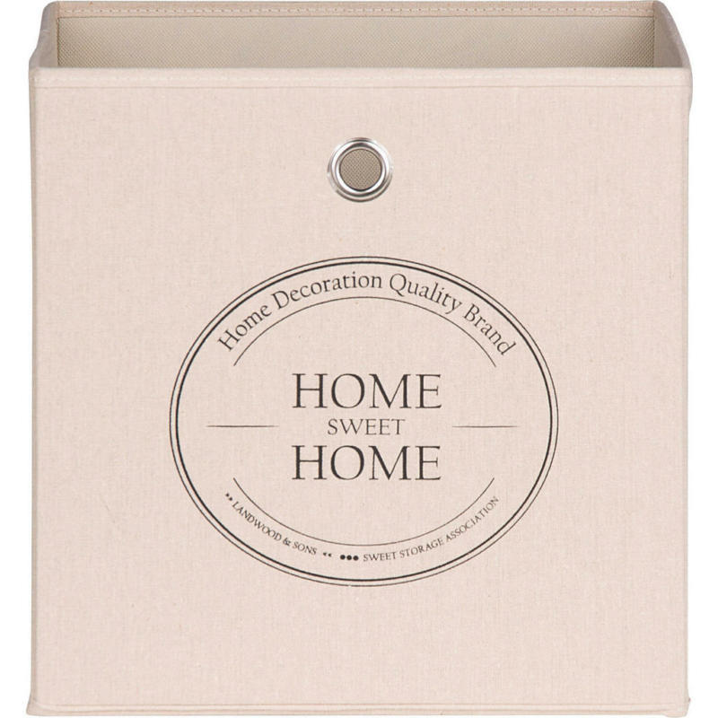 Motivbox Home beige B/H/T: ca. 32x32x32 cm