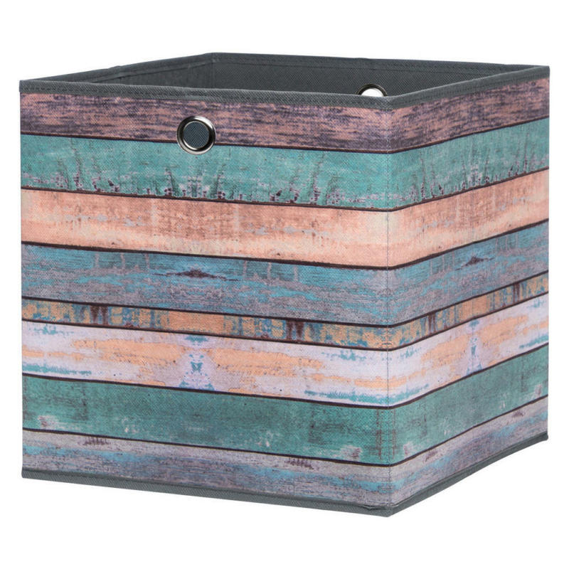 Motivbox Wood bunt anthrazit B/H/T: ca. 32x32x32 cm