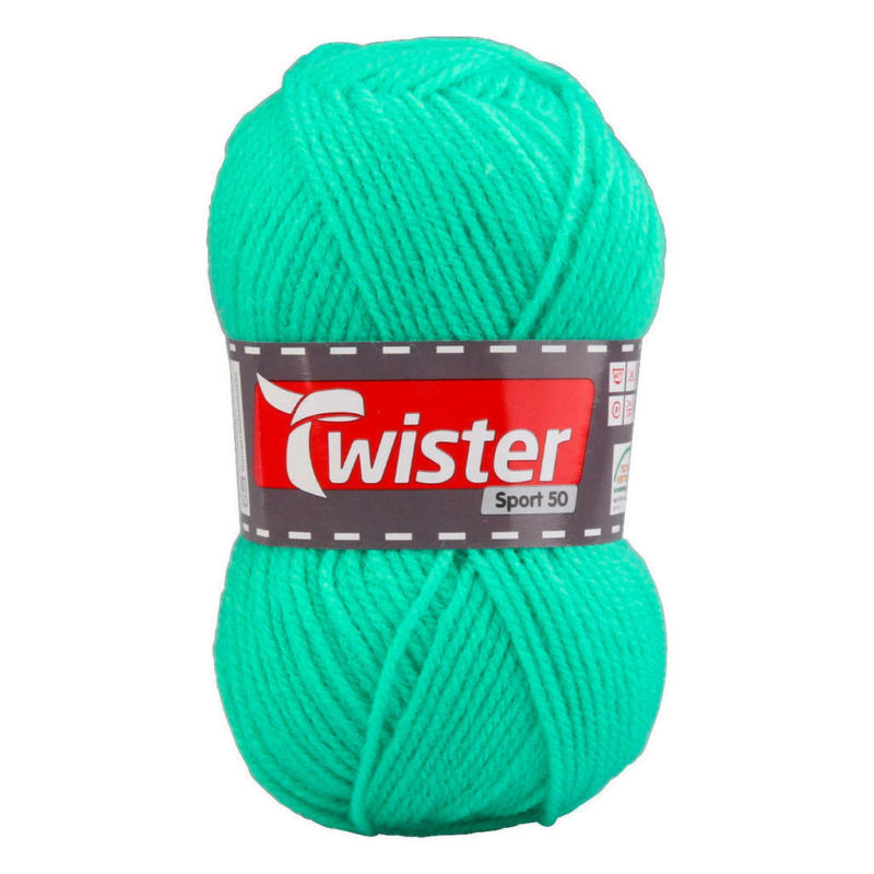 Handstrickgarn Twister Sport uni grün L: ca. 15000 cm