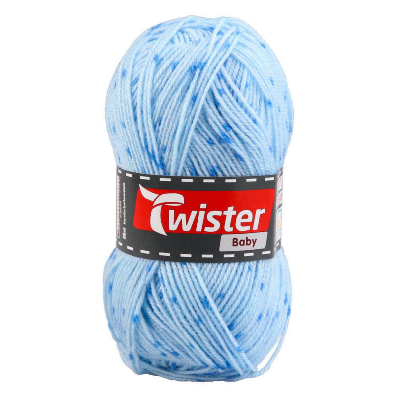 Handstrickgarn Twister Baby blau L: ca. 21000 cm