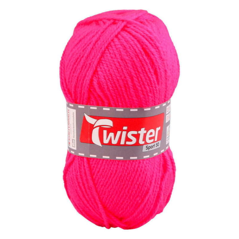 Handstrickgarn Twister Sport uni pink L: ca. 15000 cm