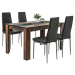 POCO Einrichtungsmarkt Neumünster Tischgruppe Helene Old Wood Nachbildung schwarz B/H/T: ca. 140x76x80 cm