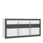 POCO Einrichtungsmarkt Altötting Sideboard weiß Hochglanz Beton dunkel Optik B/H/T: ca. 193x98x53 cm