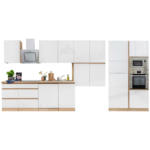 POCO Einrichtungsmarkt Weiden Respekta Küchenblock Premium weiß hochglänzend B/H/T: ca. 445x220,5x60 cm