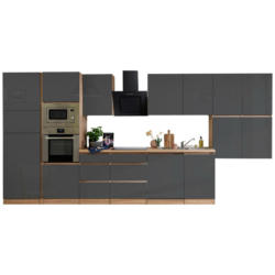 Respekta Küchenblock Premium grau hochglänzend B/H/T: ca. 445x220,5x60 cm