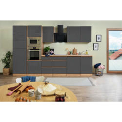 Respekta Küchenblock Premium grau hochglänzend B/H/T: ca. 345x220,5x60 cm