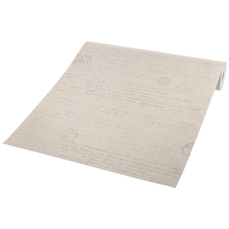 Vliestapete Schrift beige B/L: ca. 53x1005 cm