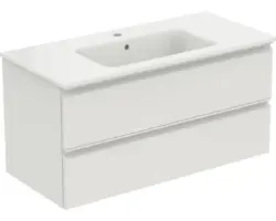 Waschbeckenunterschrank Ideal Standard Connect E Keramik 50,5x101,5x46,5 cm mit Keramikwaschbecken weiß glanz