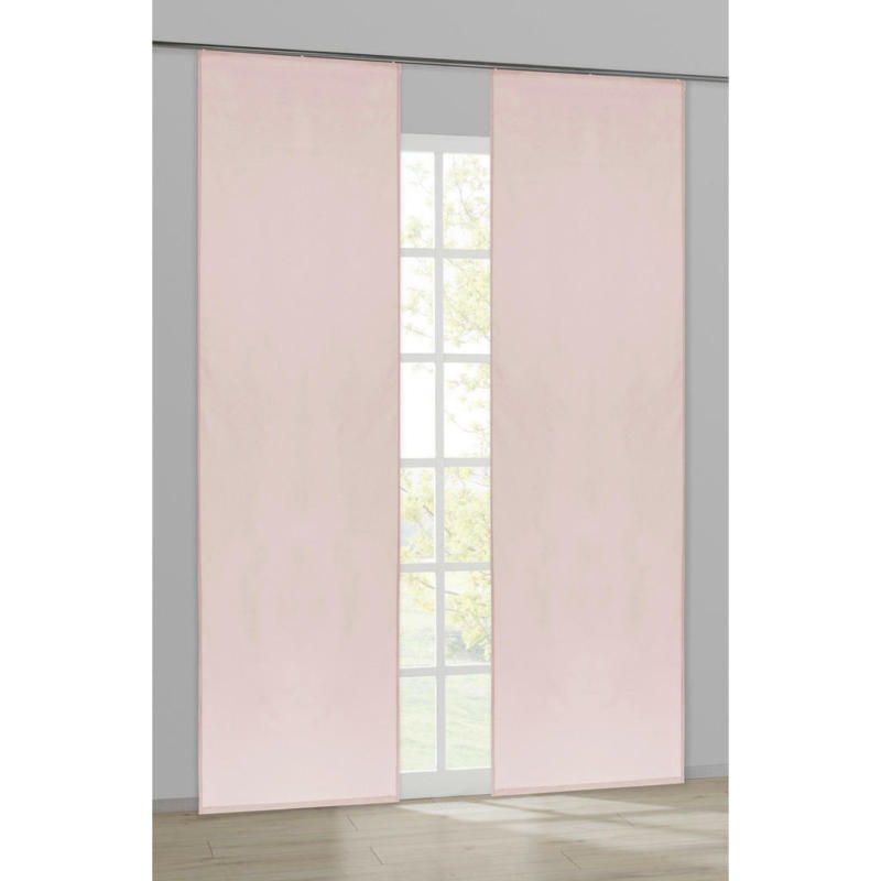Schiebevorhang Pearl rosé B/L: ca. 60x245 cm