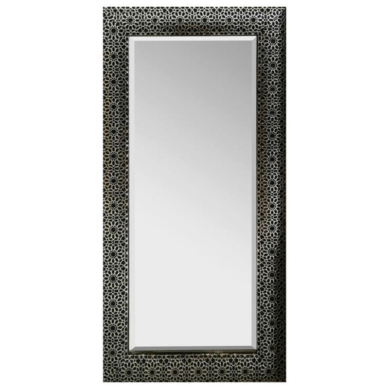 Rahmenspiegel Scarlett schwarz silber Optik B/H: ca. 75x150 cm
