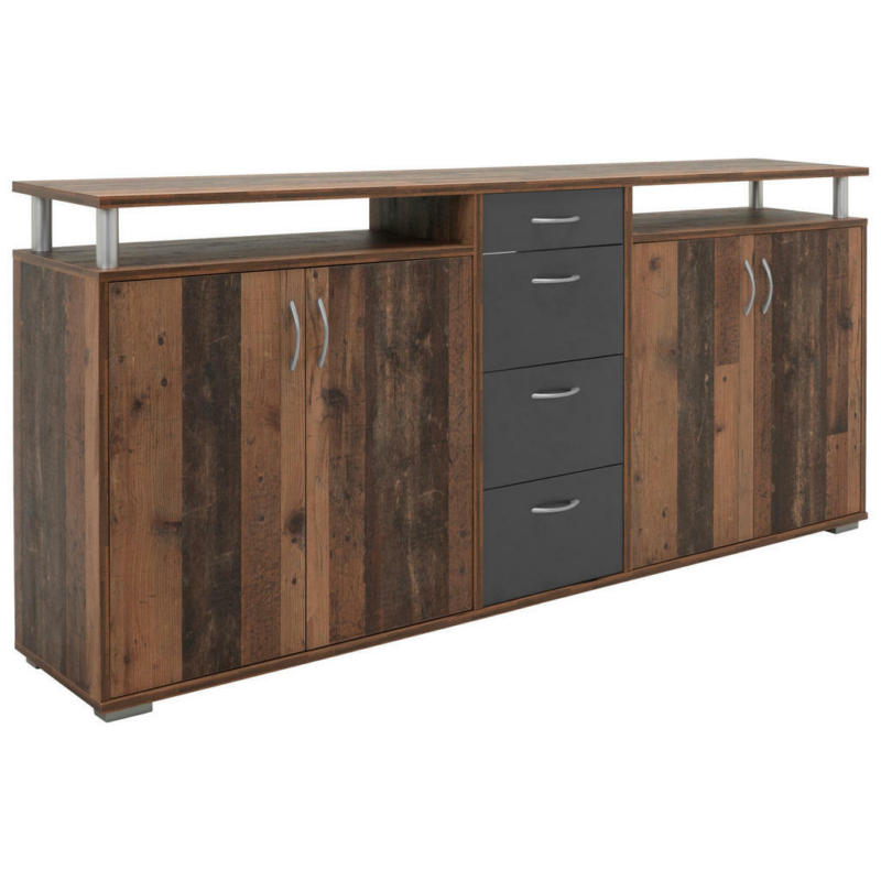 Sideboard Maximo Old Wood Nachbildung anthrazit B/H/T: ca. 208x94x38 cm