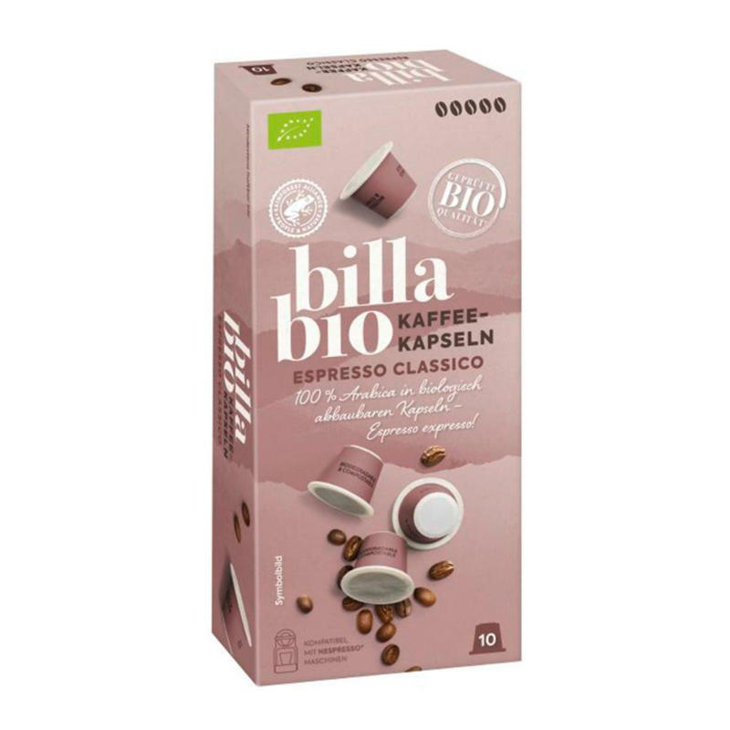 BILLA Bio Kapseln Espresso kompostierbar