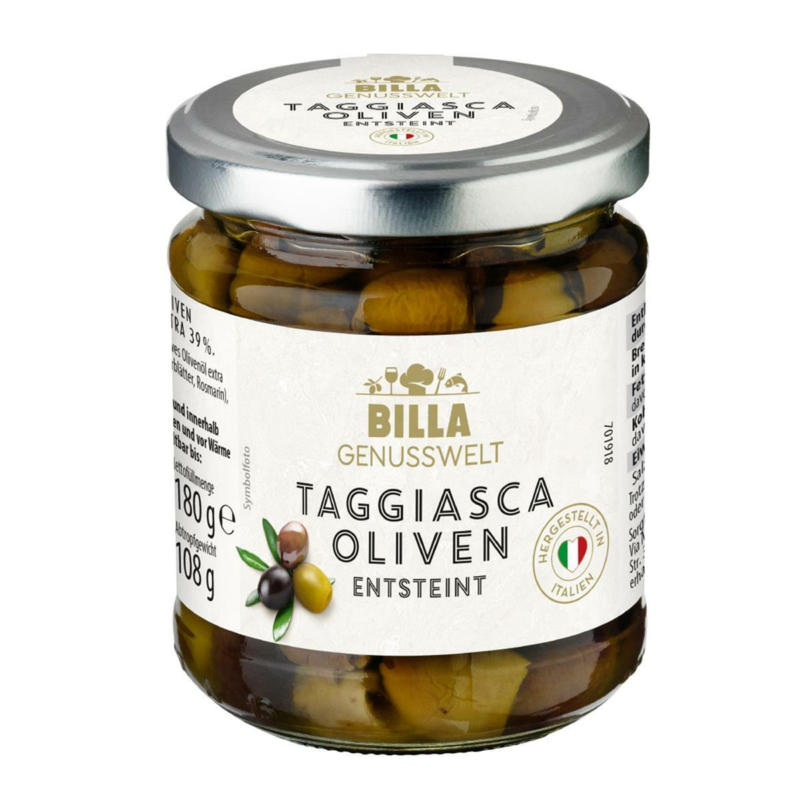 BILLA Genusswelt Taggiasca Oliven entsteint