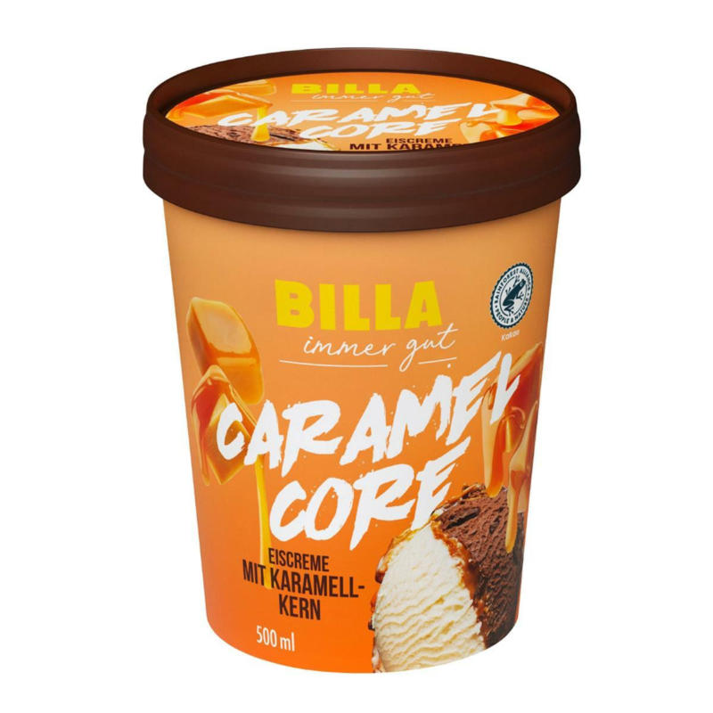 BILLA Caramel Core Eis