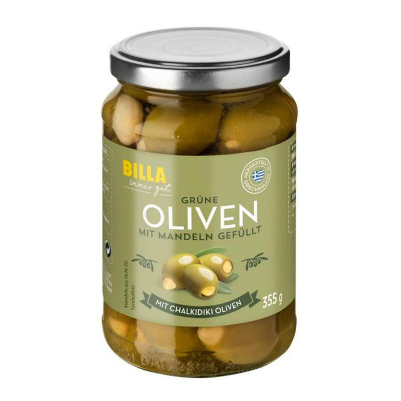 BILLA Grüne Oliven mit Mandeln
