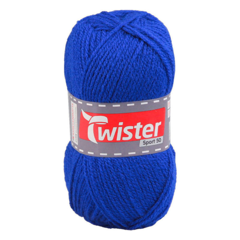 Handstrickgarn Twister Sport uni royal L: ca. 15000 cm