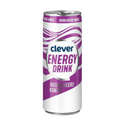 Clever Energydrink Heidelbeere-Kokos