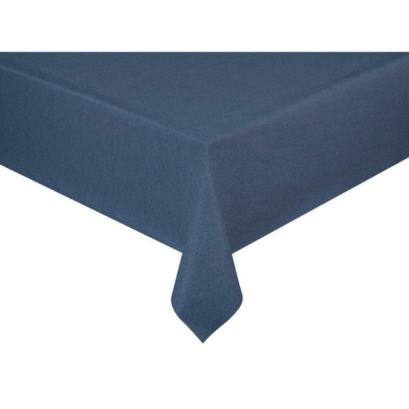 Milano Abwaschbarer Tischbelag Leinenoptik blau B: ca. 140 cm