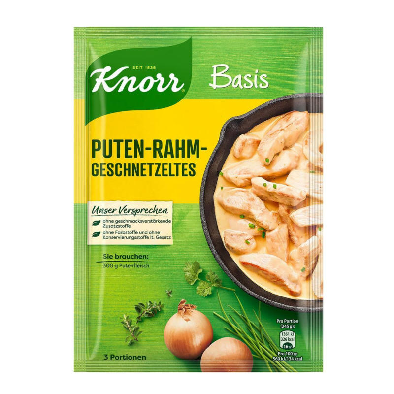 Knorr Basis für Puten-Rahmgeschnetzeltes