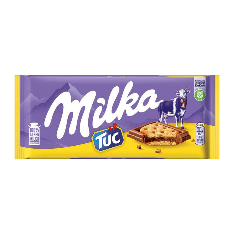 Milka Sandwich mit TUC-Cracker