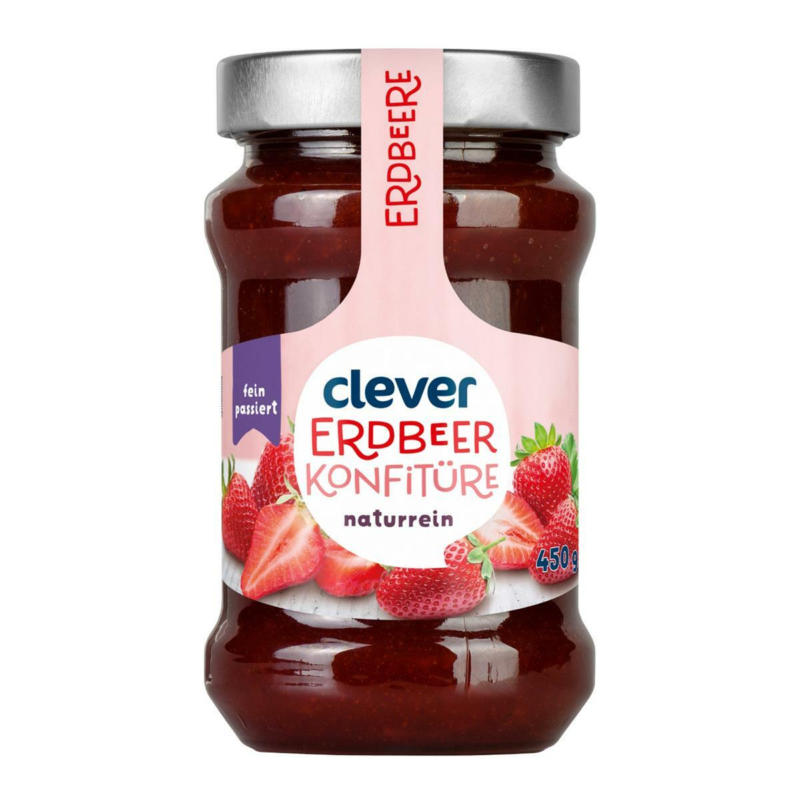 Clever Erdbeer Konfitüre Extra Passiert