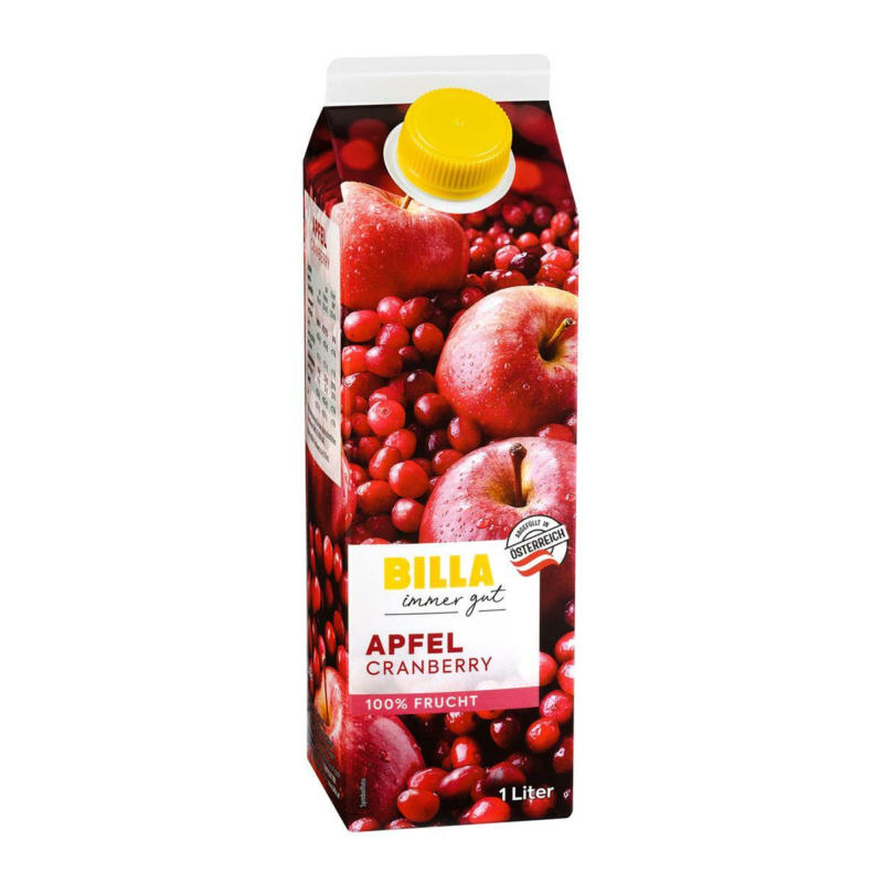 BILLA Apfel-Cranberry Saft