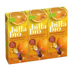BILLA Bio Orangensaft mit stillem Wasser