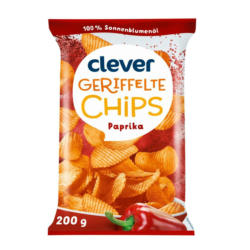 Clever Geriffelte Chips Paprika