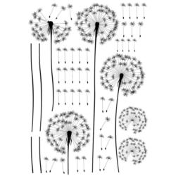 Dekosticker Pusteblumen schwarz B/L: ca. 50x70 cm 2 tlg.