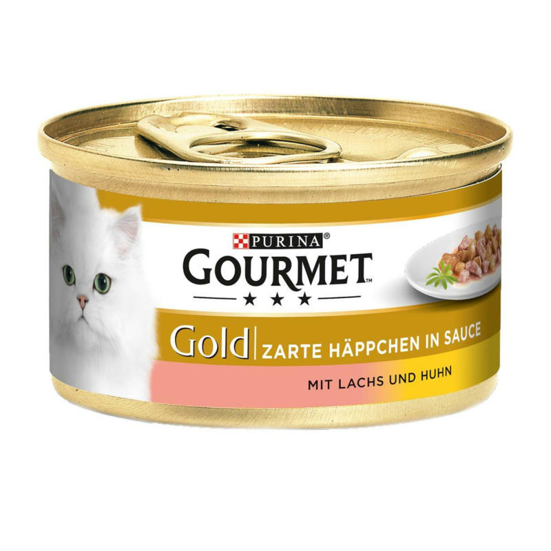 Gourmet Gold Zarte Häppchen mit Lachs und Huhn