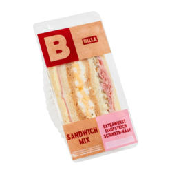 BILLA Beste Pause Extrawurst, Eiaufstrich, Schinken-Käse Sandwich Mix